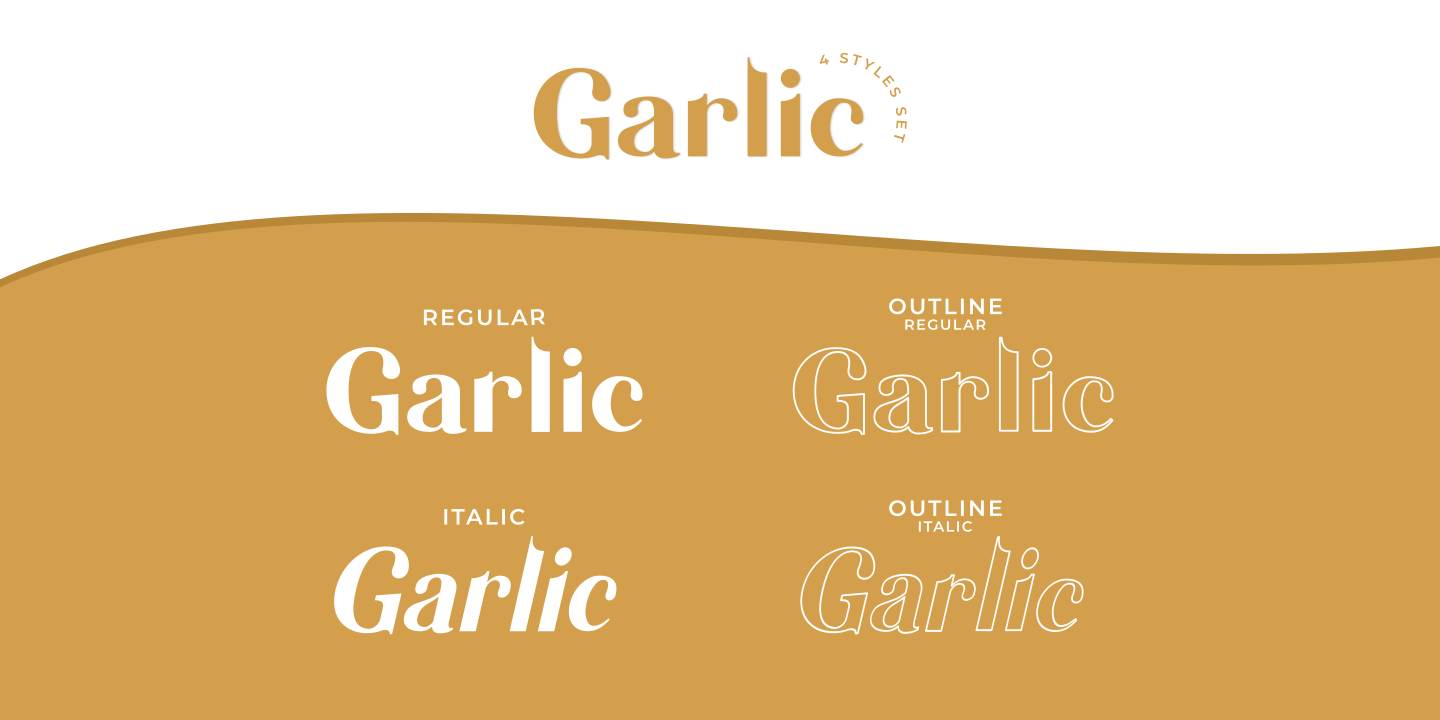 Beispiel einer Garlic Regular-Schriftart